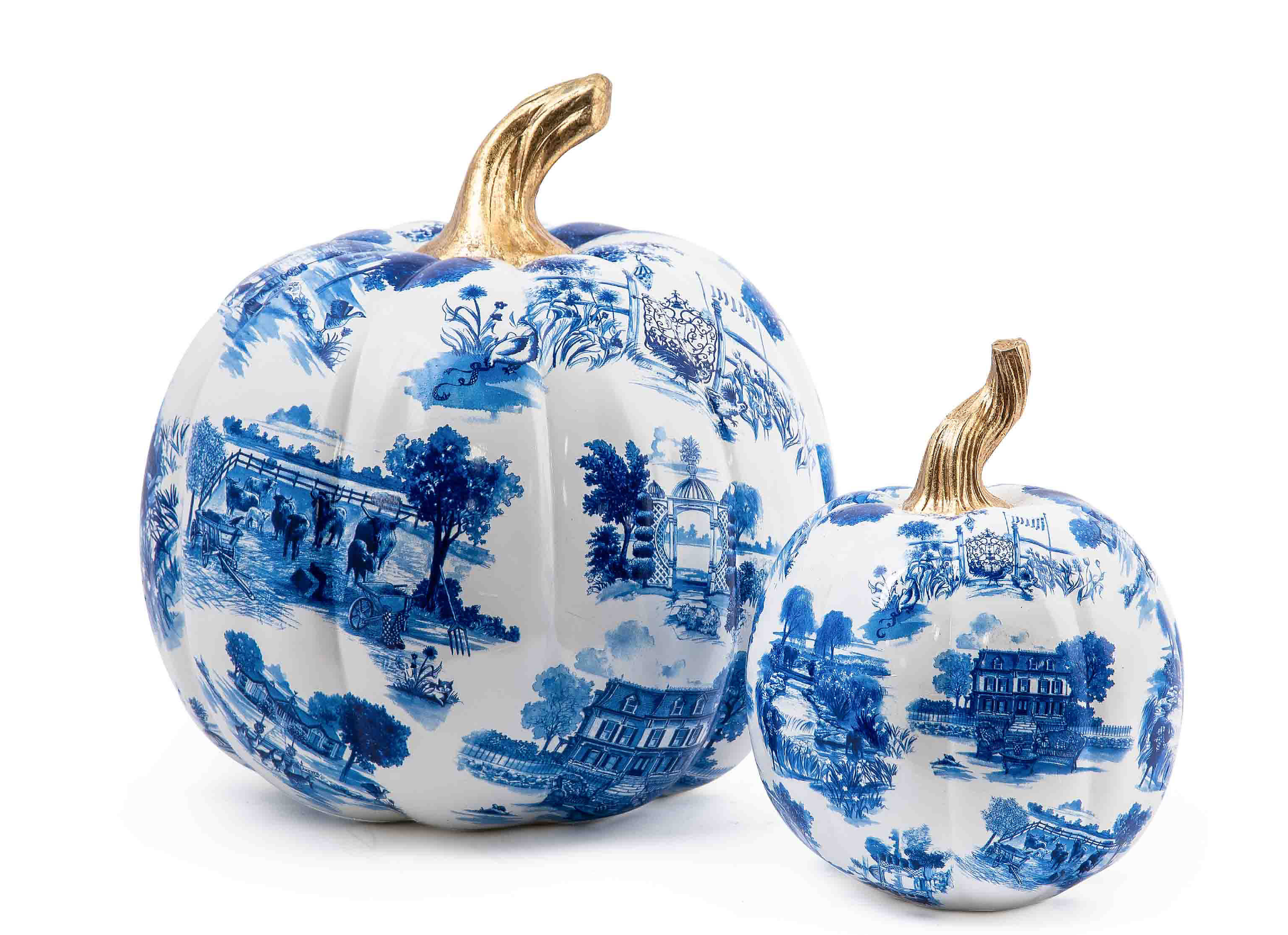 Mackenzie-Childs Royal Check Toile Pumpkin - Small