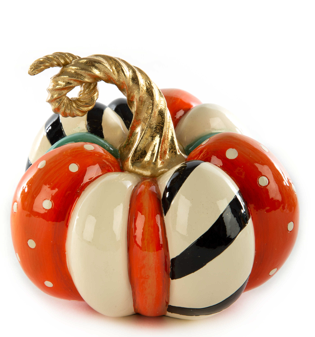 Mackenzie-Childs Patchwork Spice Pumpkin - Mini