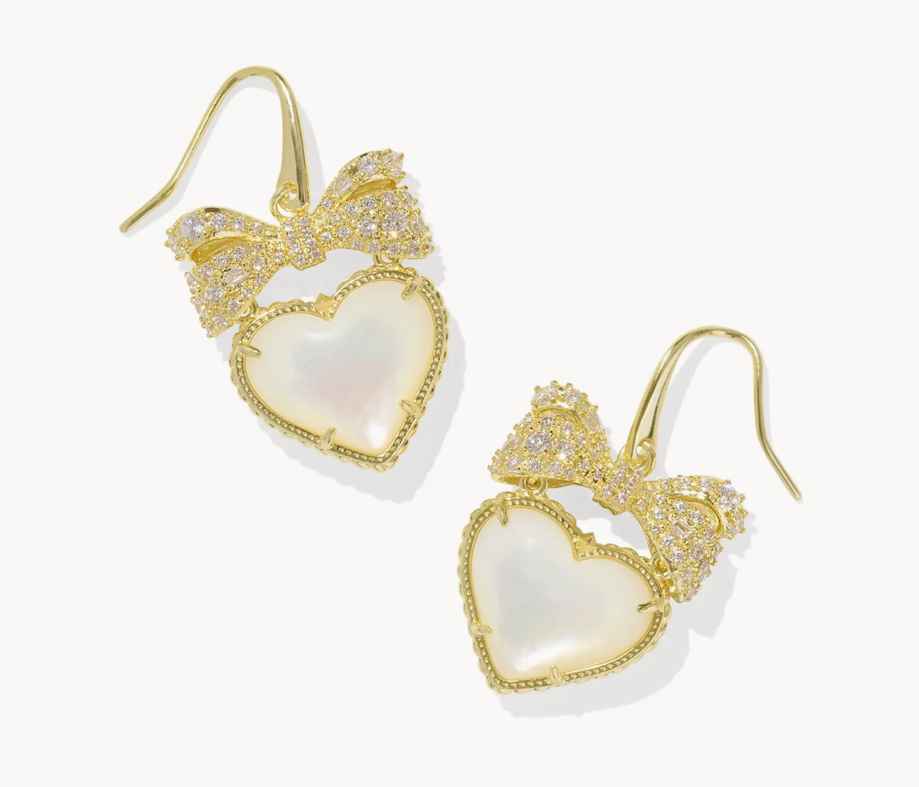 Kendra Scott Haisley Heart Drop Earring - Ivory