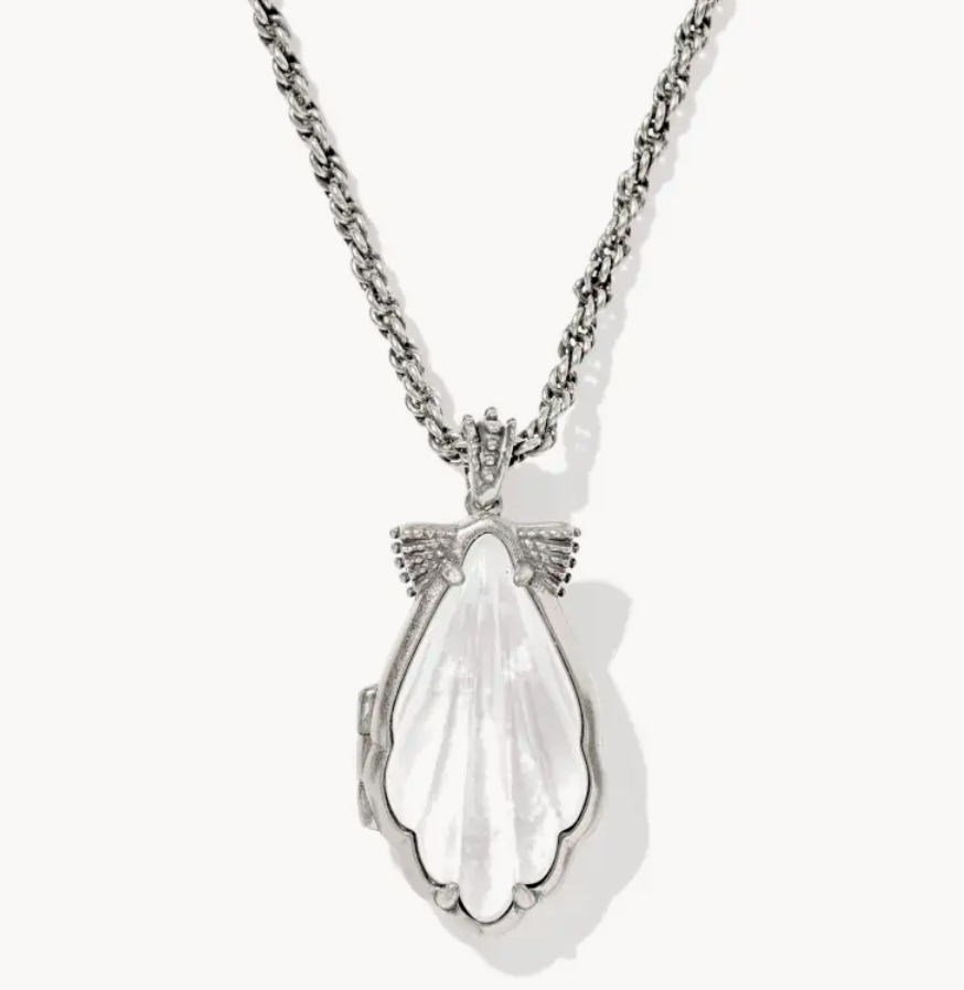 Alexa Locket Silver Ivory MOP
