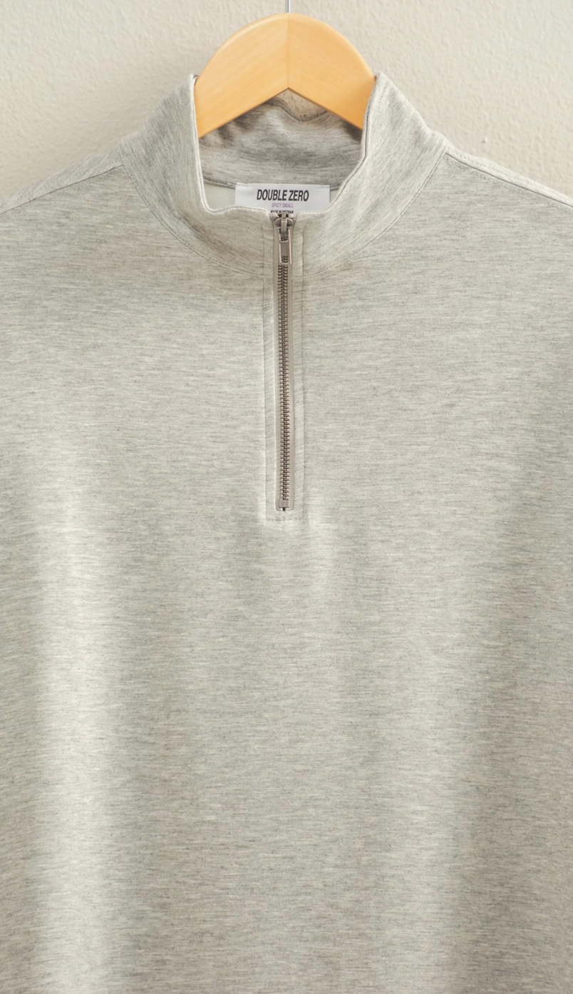 Long Sleeve Zip Up Mini Dress Heather Grey