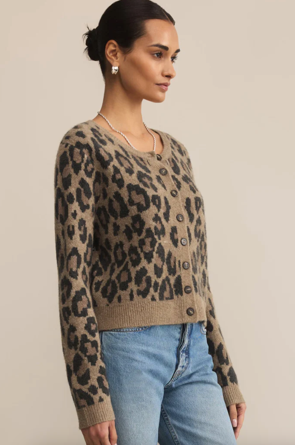 Z Supply Outlook Leopard Cardigan