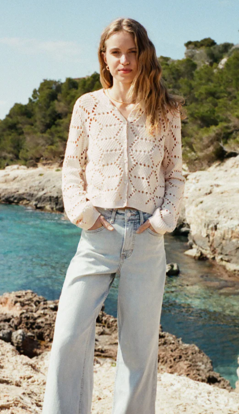 Z Supply Rosalyn Sweater Cardigan Crystal