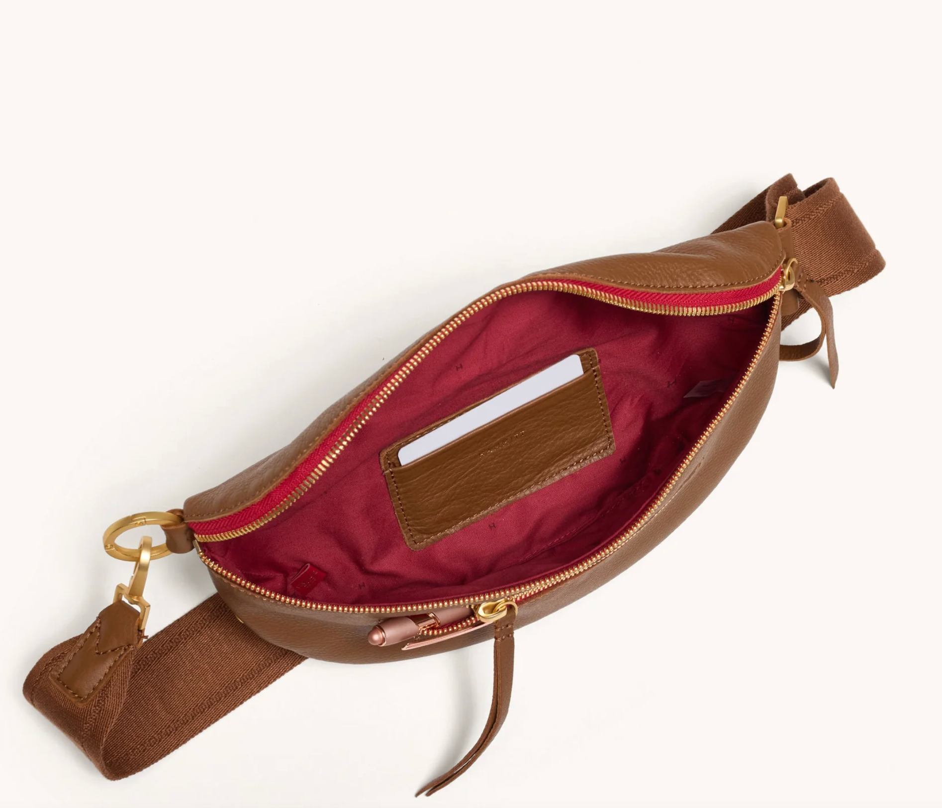 Hammitt Charles Crossbody Medium - Mahogany Pebbled Leather