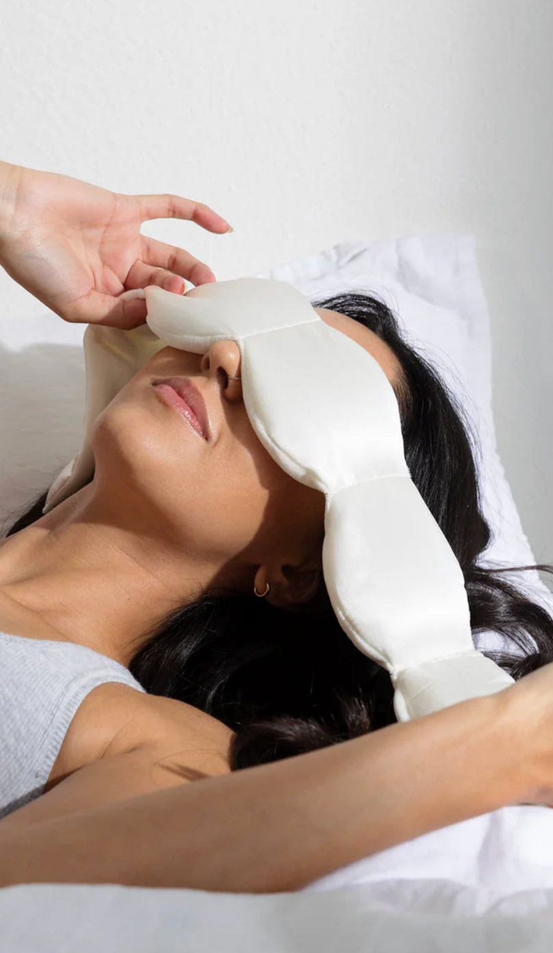 Nodpod - Silk Weighted Sleep Mask Pearl