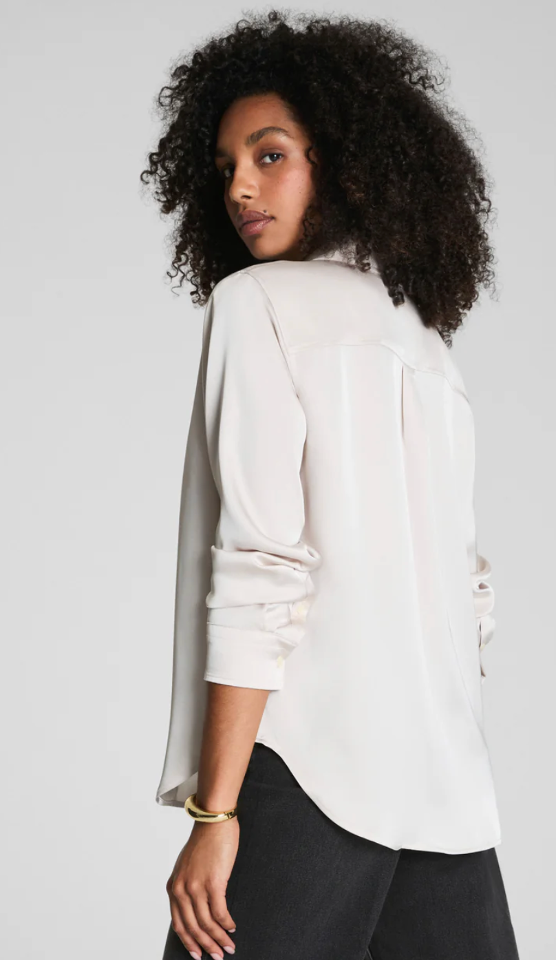 Spanx Silky Smooth Button Down Long Sleeve