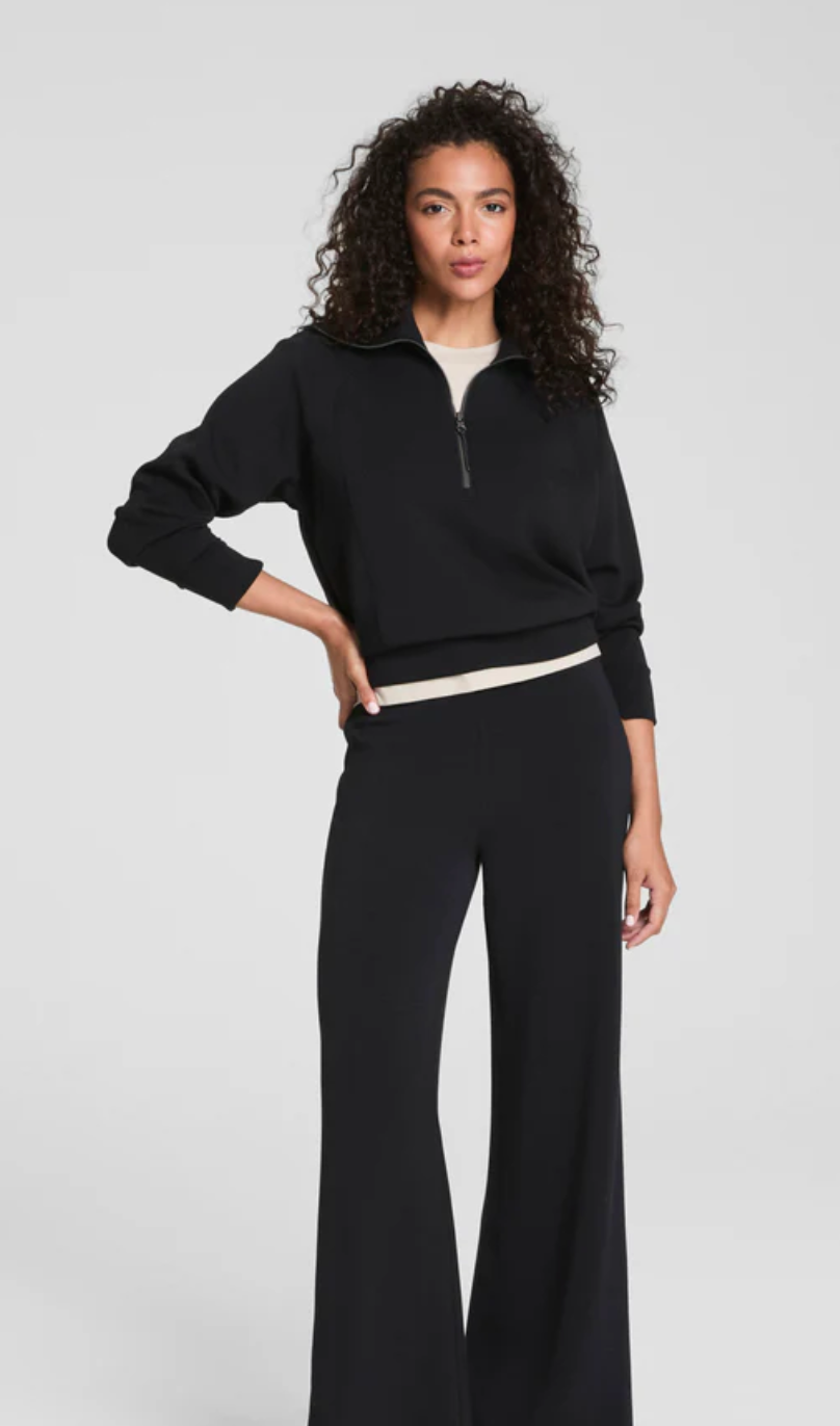 Spanx Air Essentials Half-Zip Black