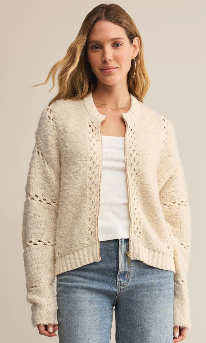 Z Supply Sundance Sweater Jacket Crystal