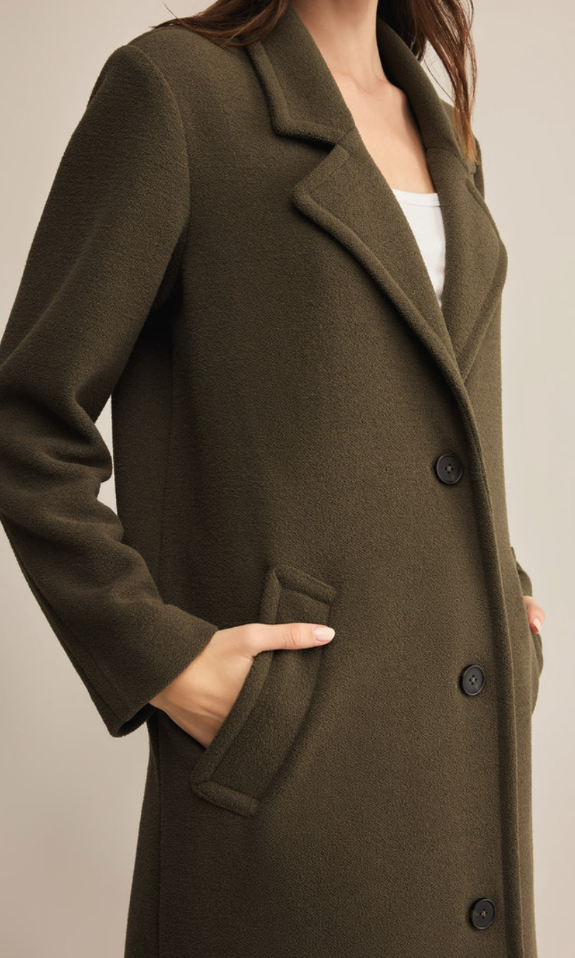 Z Supply Conway Knit Coat - Grape Leaf