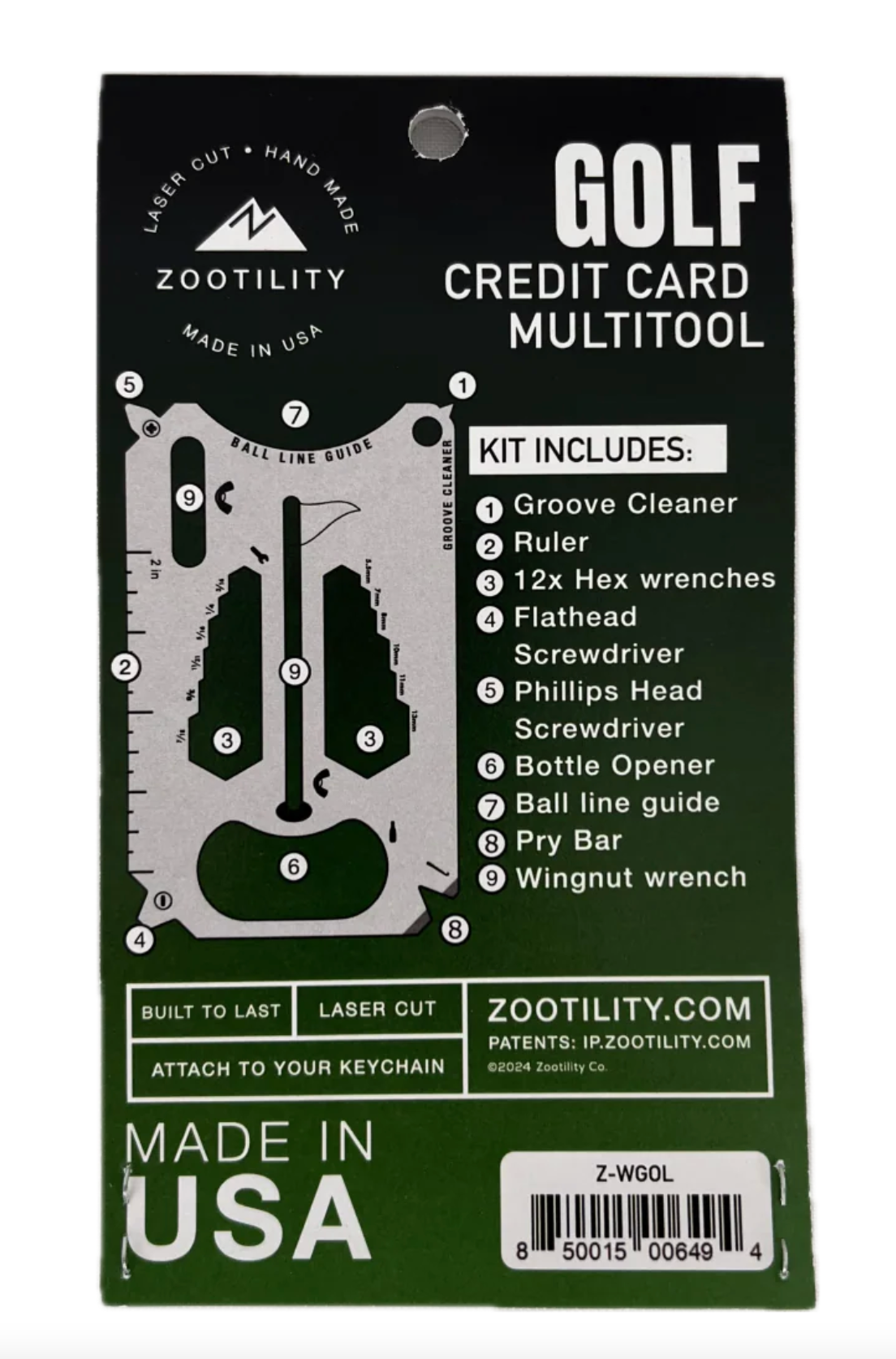 Zootility Gold 20-1 Credit Card Tool