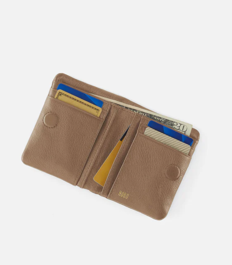 HOBO Lumen Mini Wallet - Cedar Sagebrush Pebbled Leather