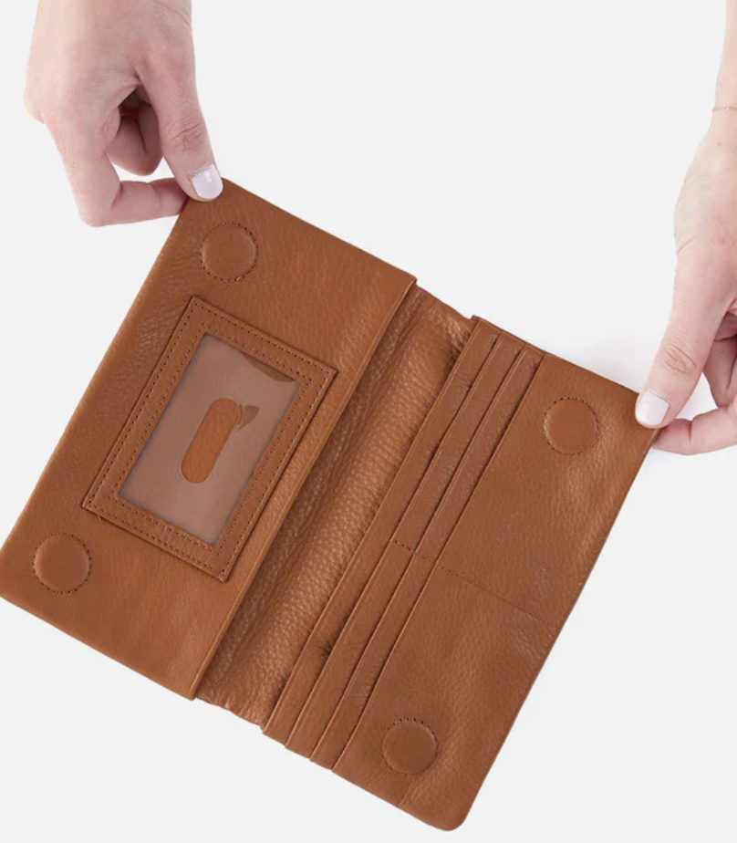 HOBO Lumen Continental Wallet - Warm Honey Pebbled Leather