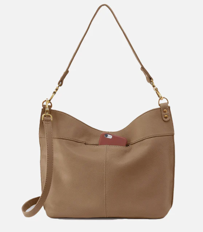 Hobo Pier Shoulder Bag - Cedar Sagebrush Pebbled Leather