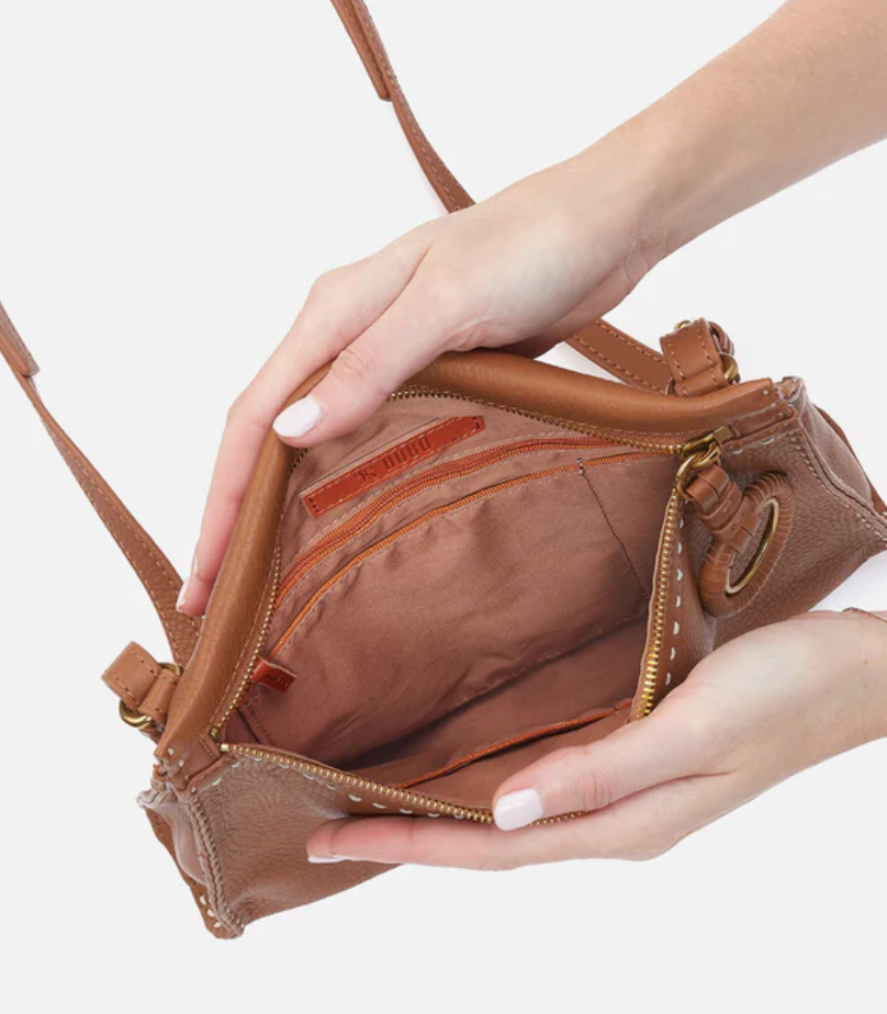 HOBO Austin Medium Crossbody - Warm Honey Pebbled Leather
