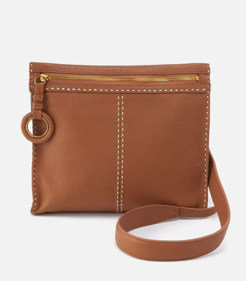 HOBO Austin Medium Crossbody - Warm Honey Pebbled Leather