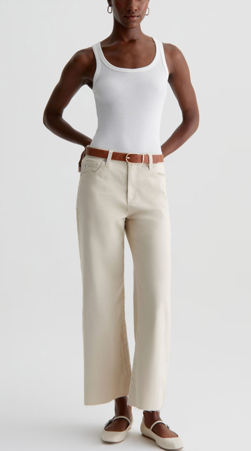 AG Denim - Saige Wide Leg Crop Opal Stone