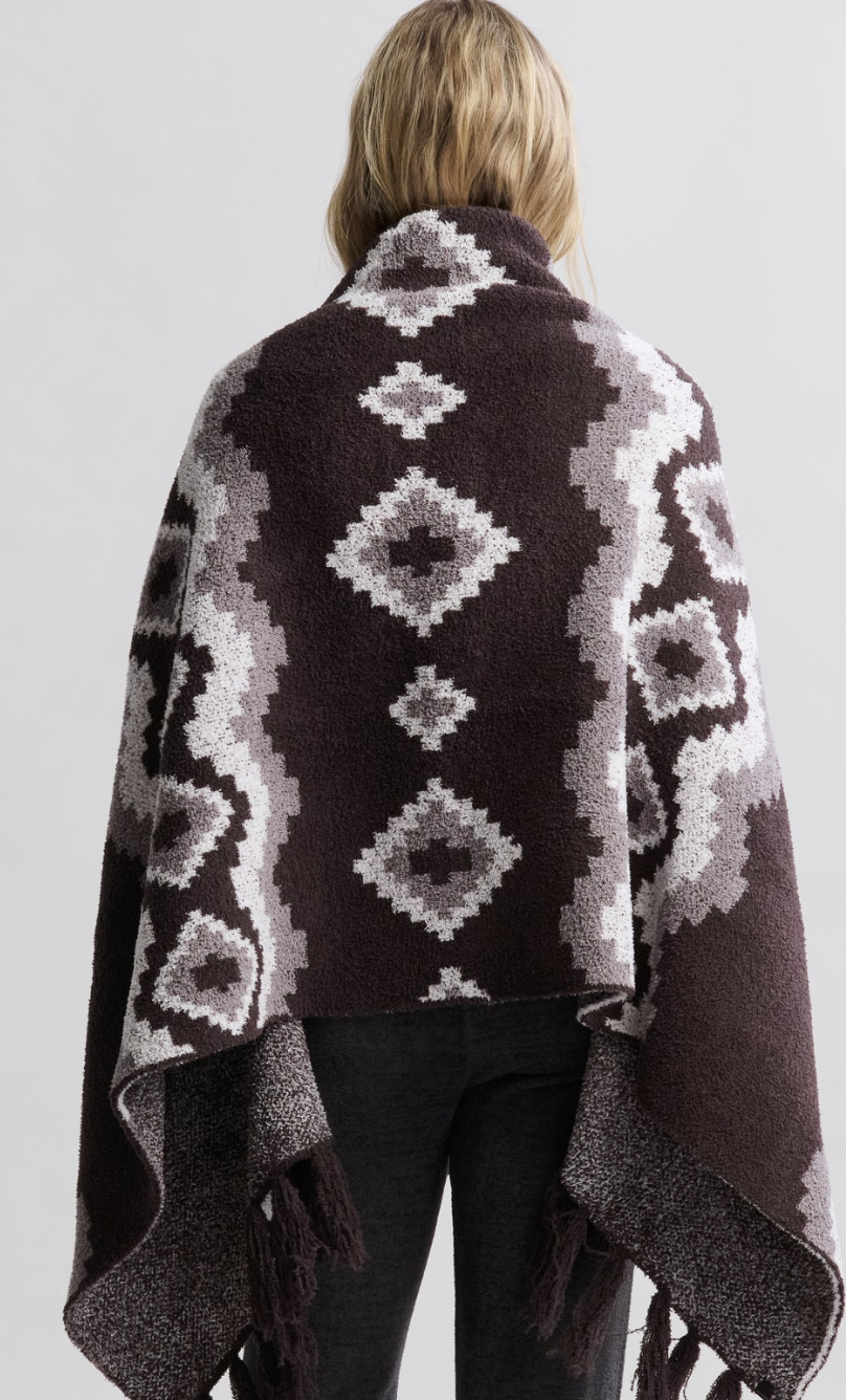 Barefoot Dreams - CozyChic Mosaic Wrap Umber Multi