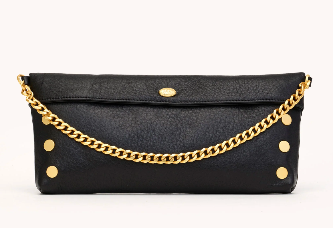 Hammitt Invitation Clutch Black / Brushed Gold