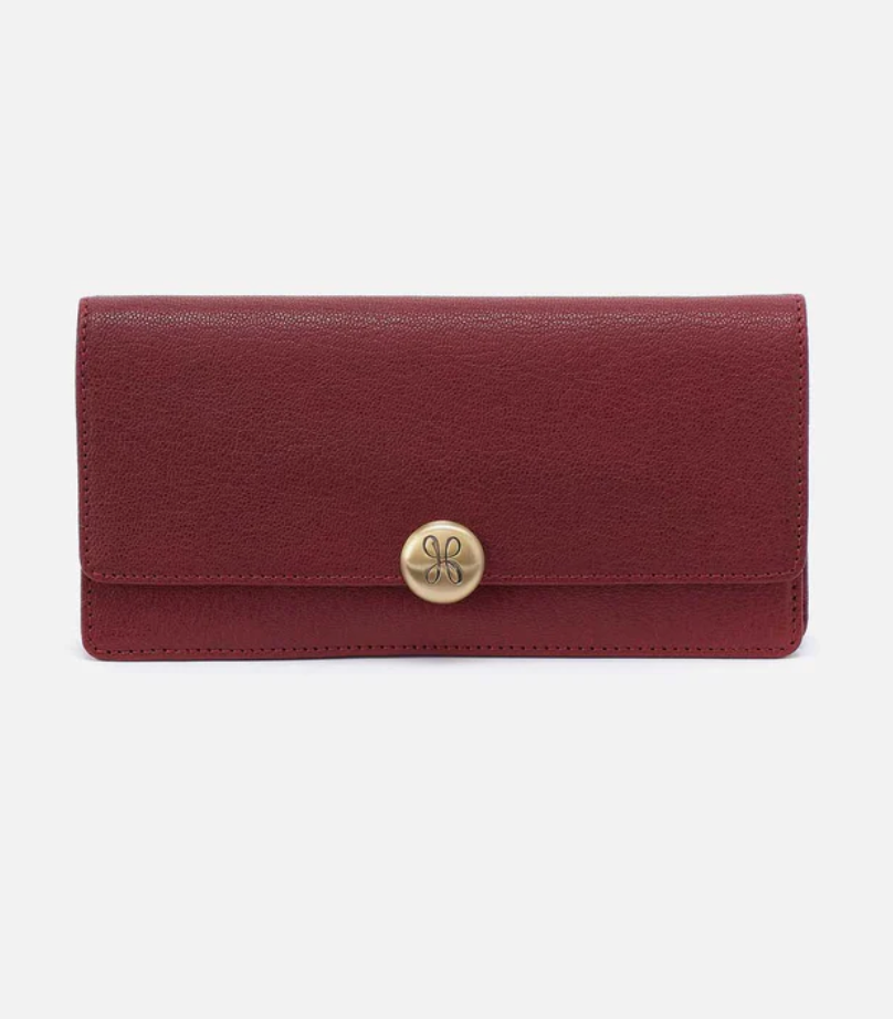 HOBO Hutton Large Wallet - Red Dahlia