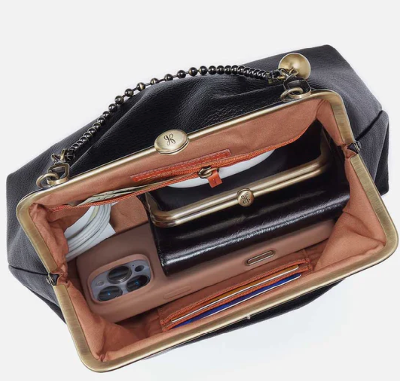 HOBO Amelia Crossbody - Black with Chain