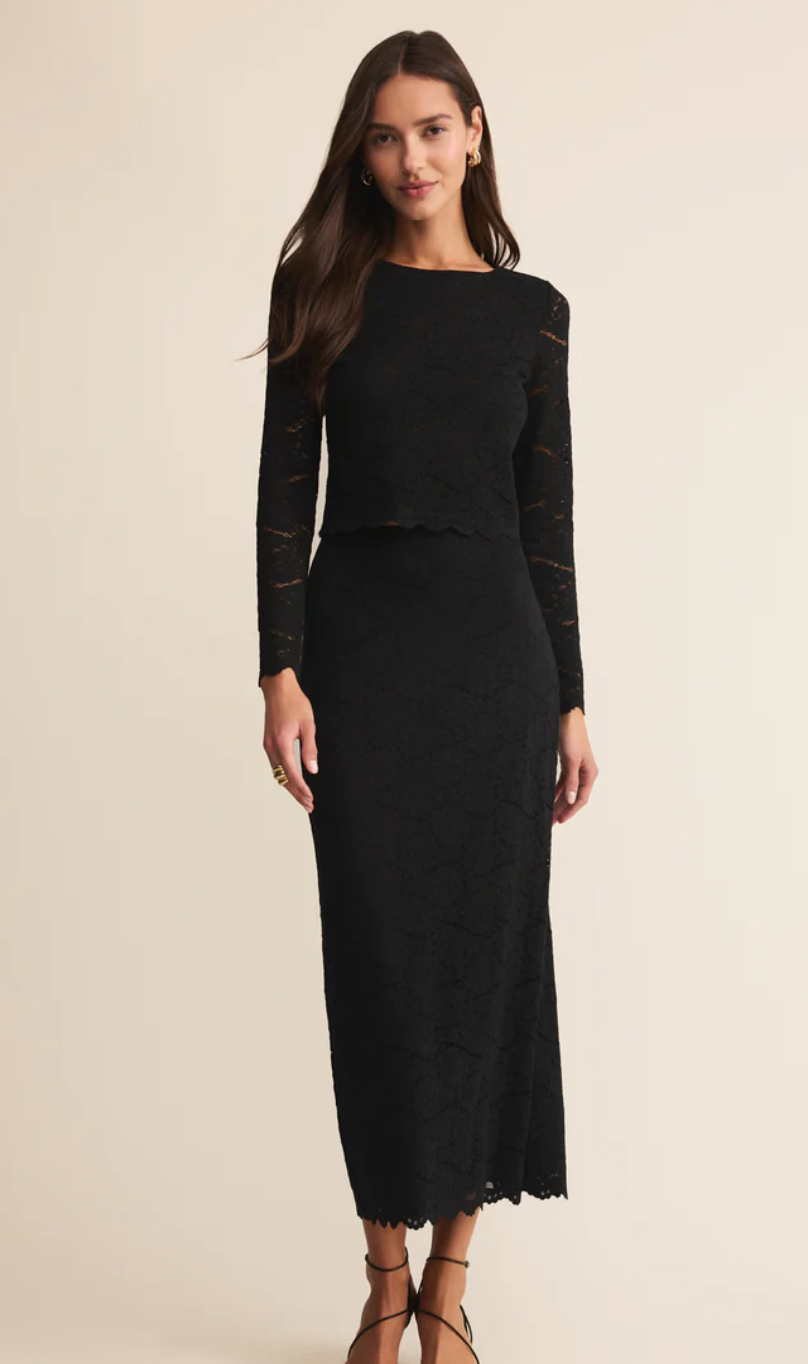 Z Supply Aurora Lace Top - Black