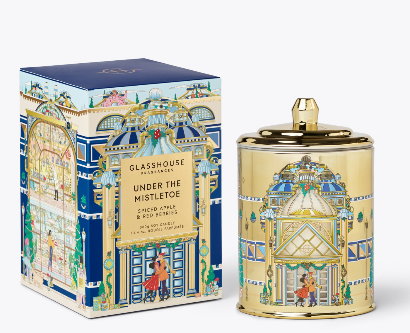 Glasshouse 13.4 oz Candle - Under the Mistletoe