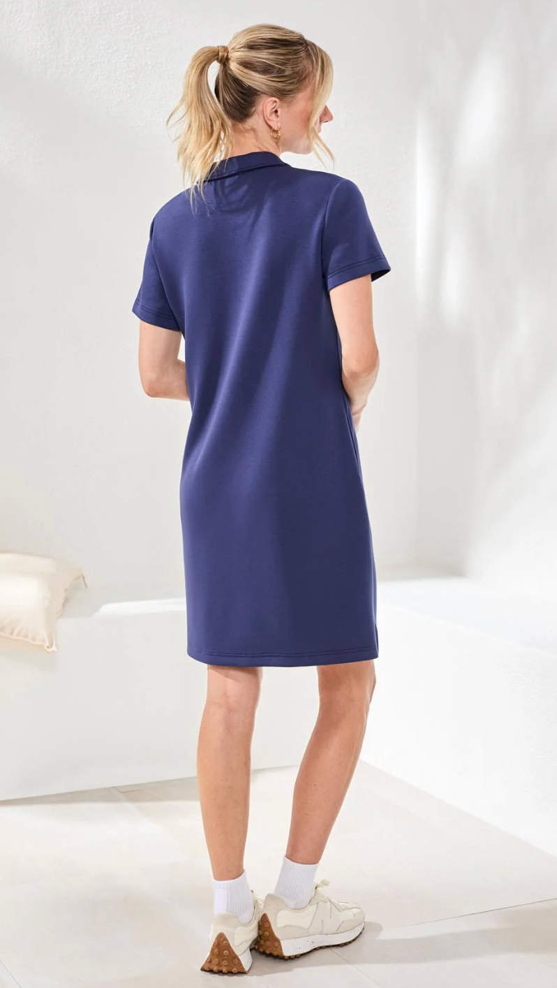 Tribal - Polo Dress Jet Blue