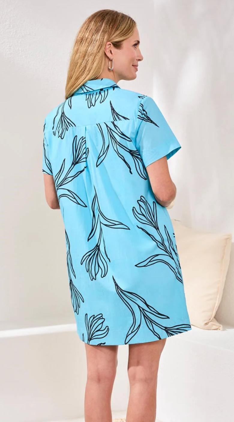 Tribal - Printed Cotton Poplin Button up Dress