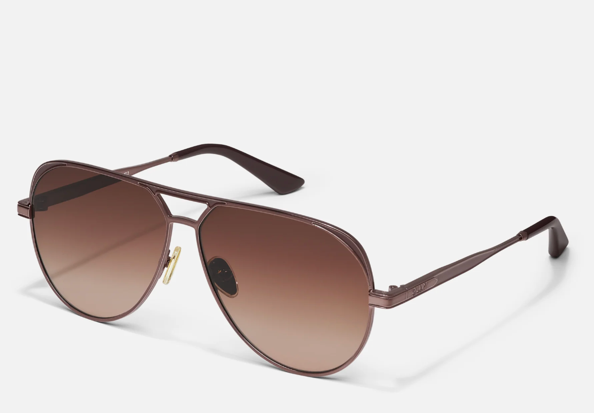 Quay Open Tab Sunglasses - Chocolate Frame