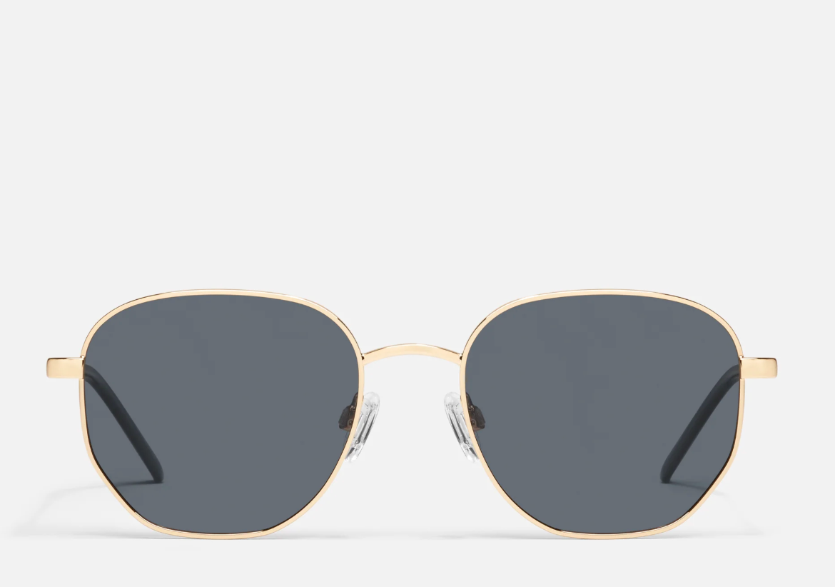 Quay Big Time Unisex Sunglasses - Gold