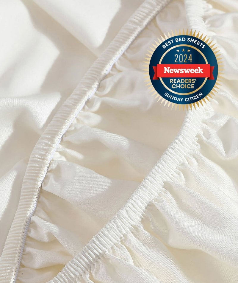 Sunday Citizen Natural Premium Bamboo Fitted Sheet Off White - King