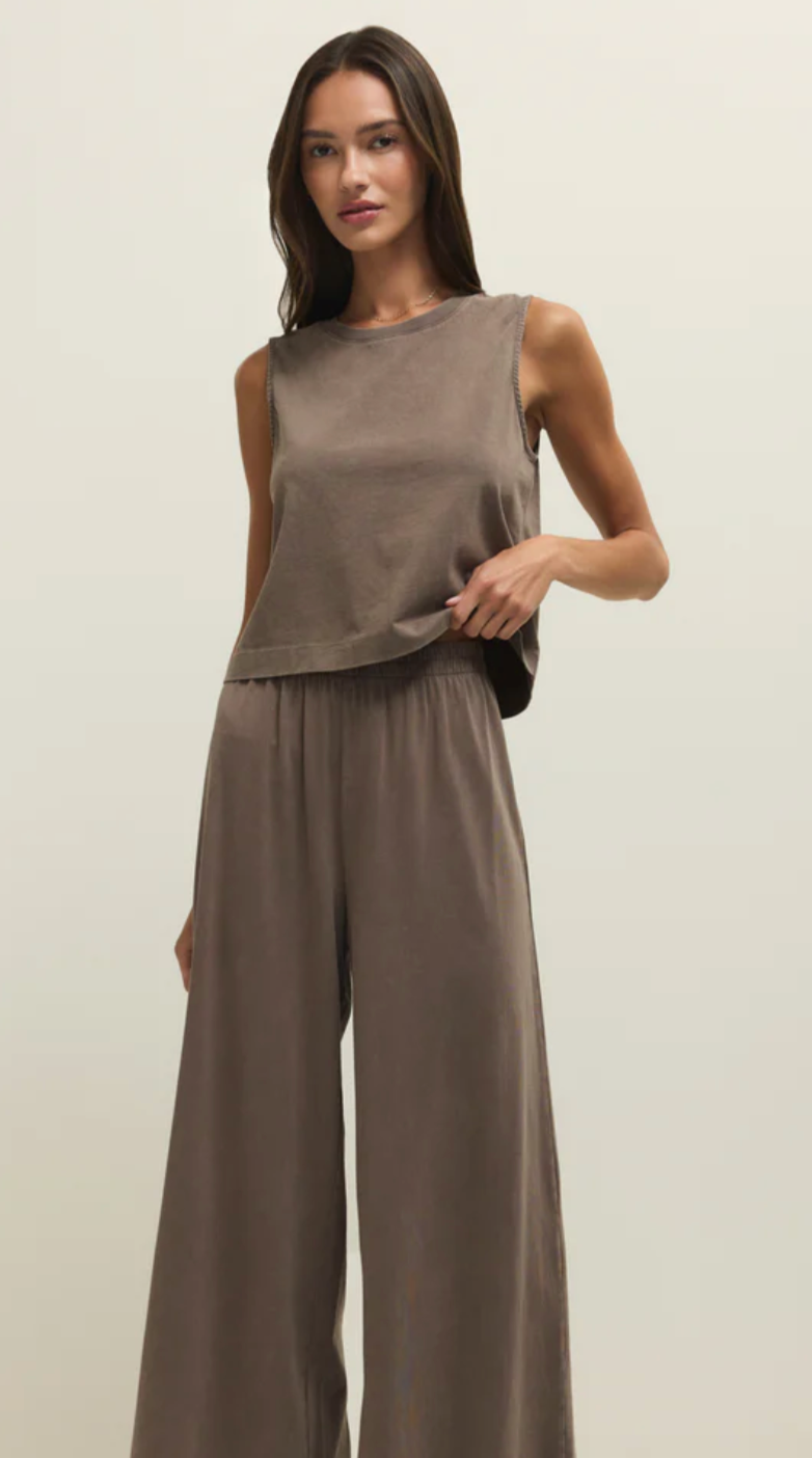 Z Supply Sloane Cotton Jersey Tank - Perfectly Taupe
