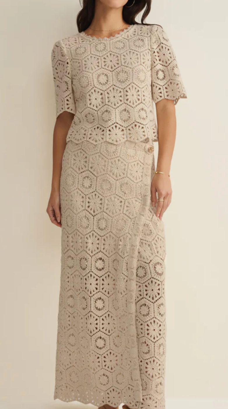 Z Supply Raquel Lace Skirt - Natural