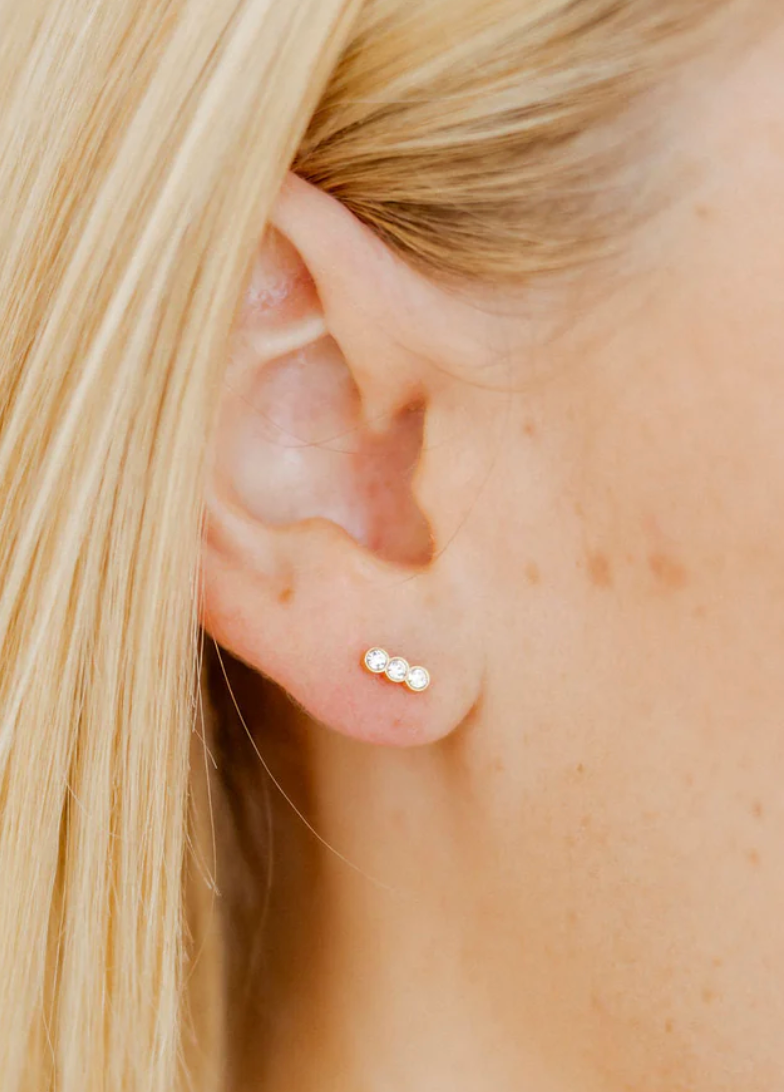 Linny Co Screwback Stud - Poppy Gold