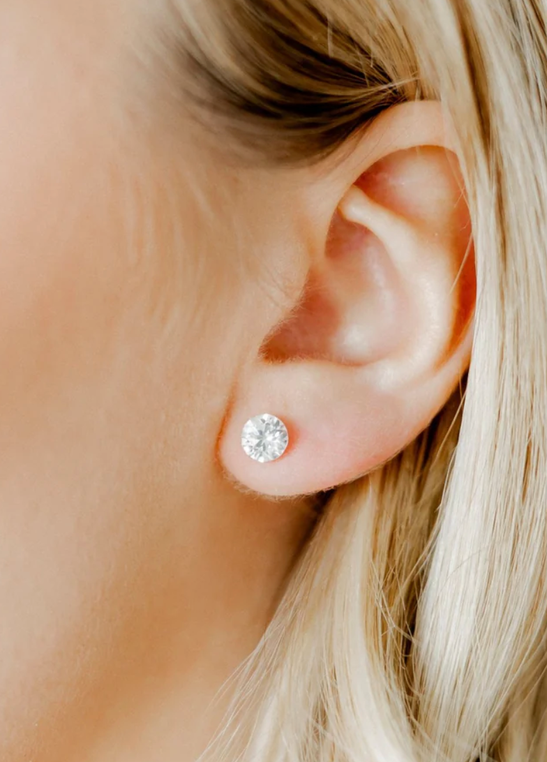 Linny Co Screwback Stud - Zuri Clear