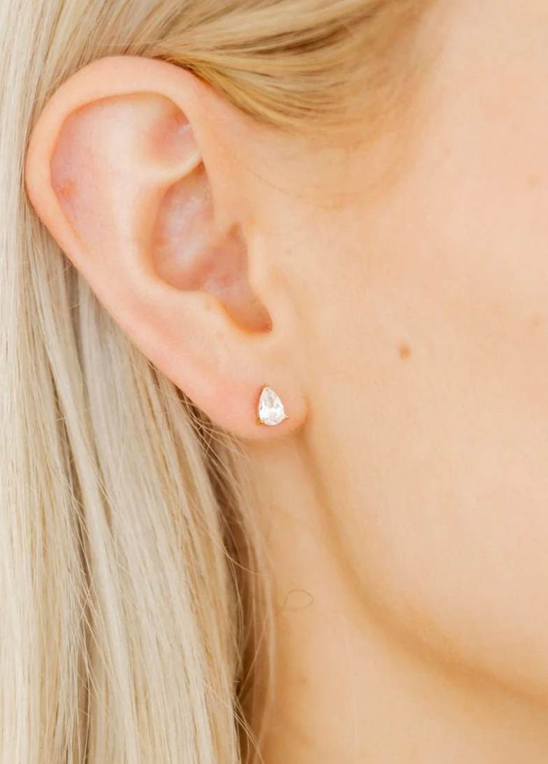 Linny Co Screwback Stud - Paige Pear Gold