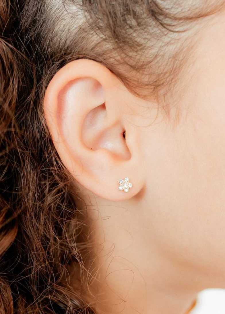 Linny Co Screwback stud - Lyla Clear Gold