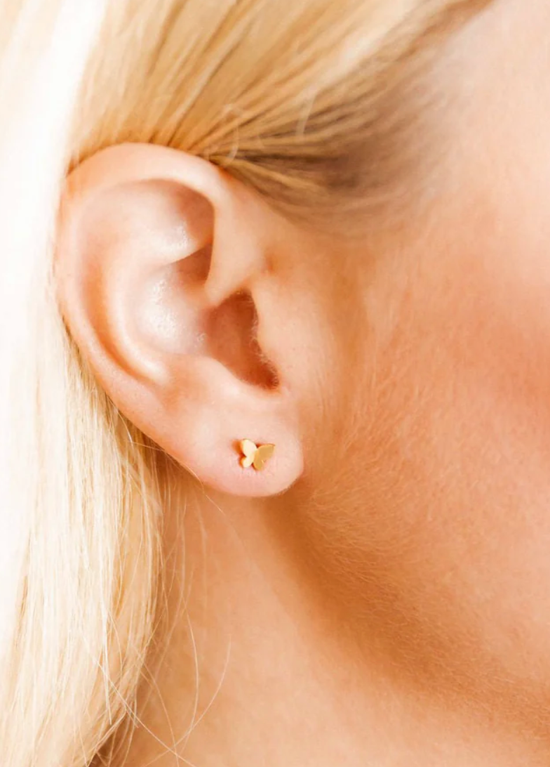 Linny Co Screwback Stud - Billie Butterfly Gold