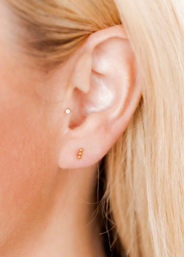 Linny Co Screwback Stud - Micro Tally Gold