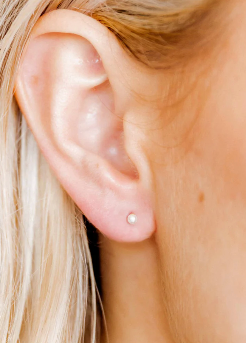 Linny Co Screwback Stud - Payton Pearl Gold 3mm