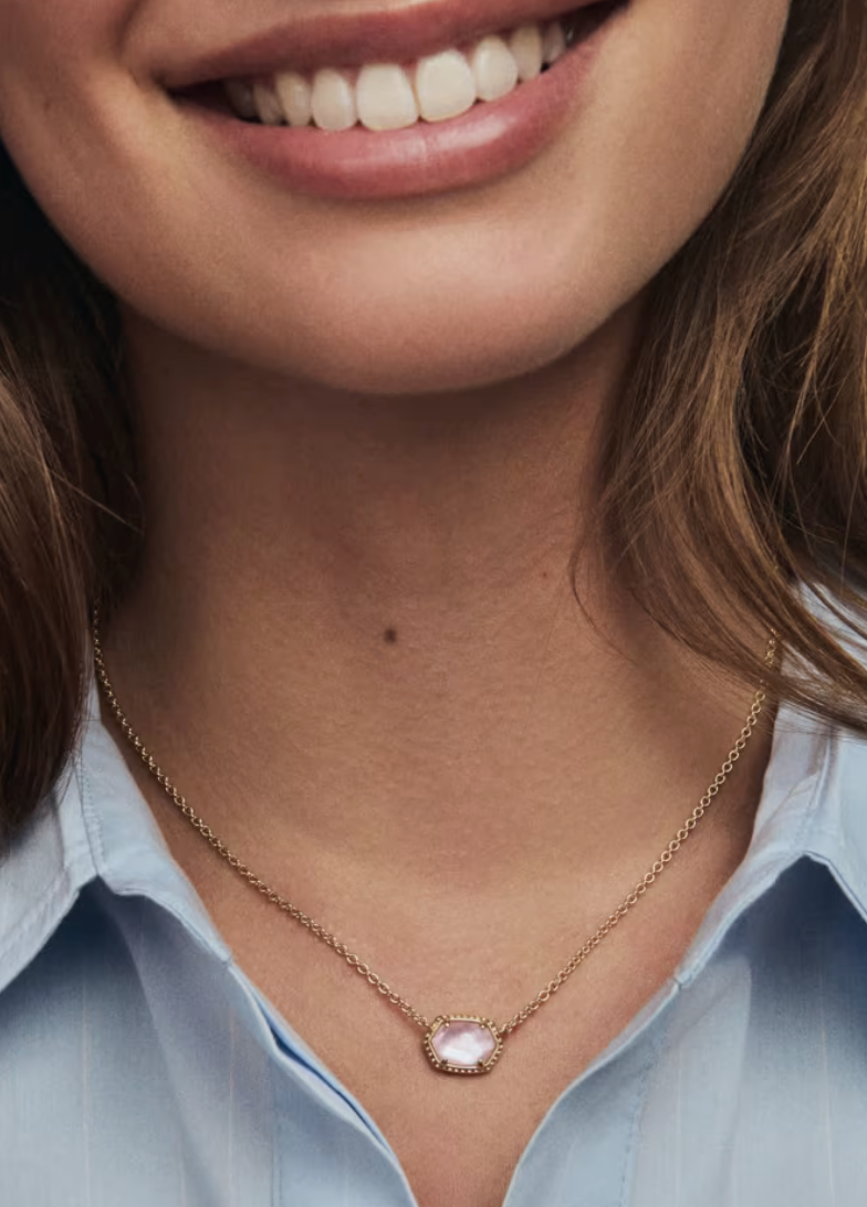 Kendra Scott Daphne Frame Pendant Light Pink