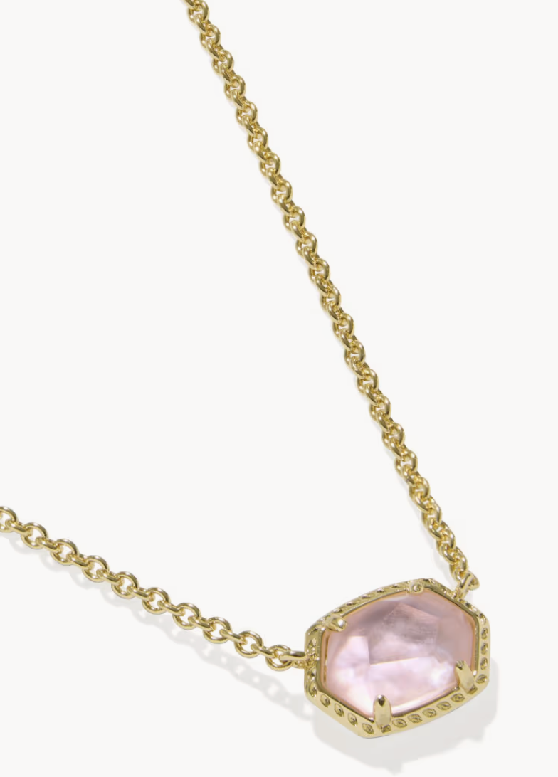 Kendra Scott Daphne Frame Pendant Light Pink
