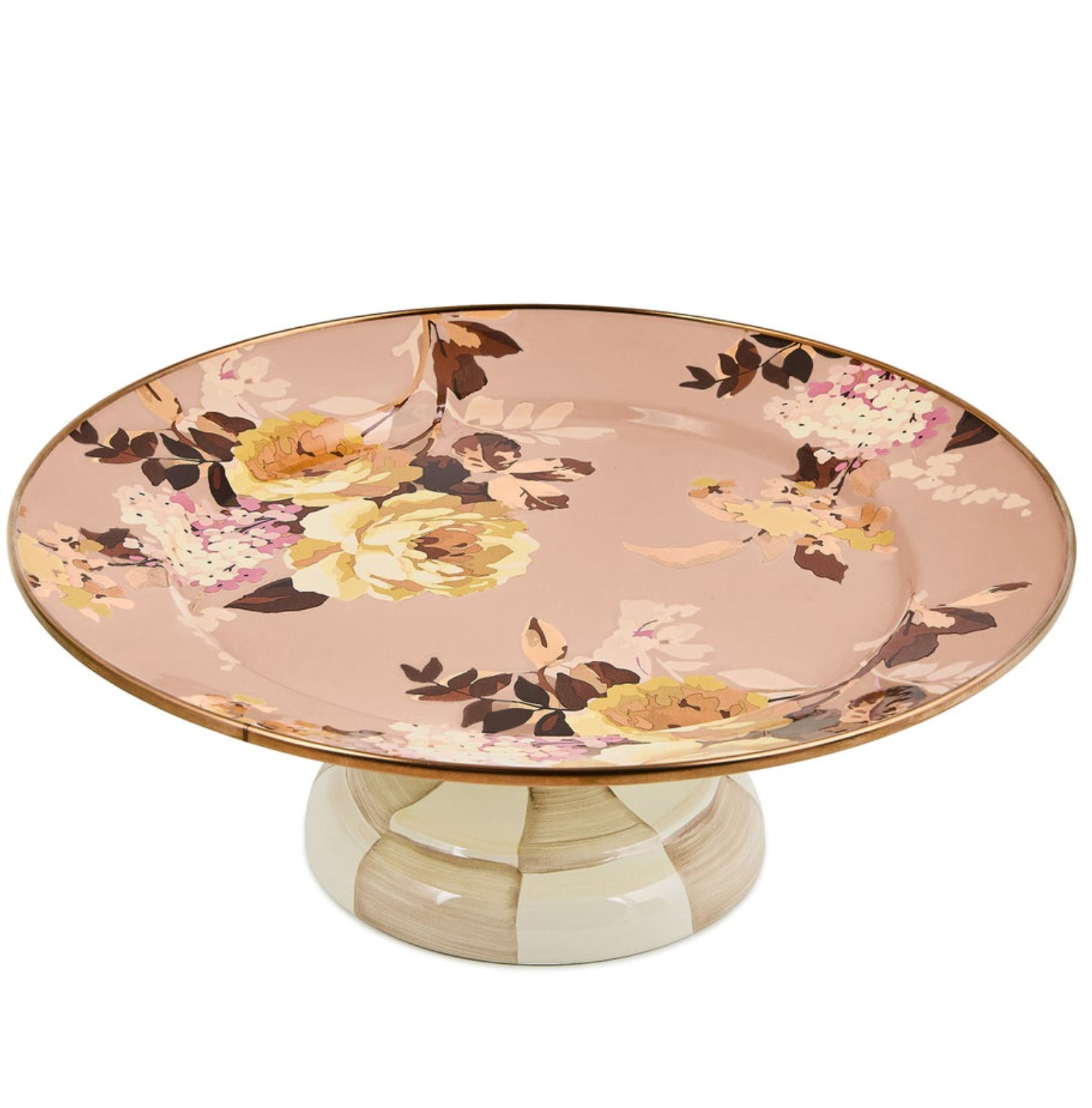 MacKenzie-Childs - Wild Rose Mauve Small Pedestal Platter