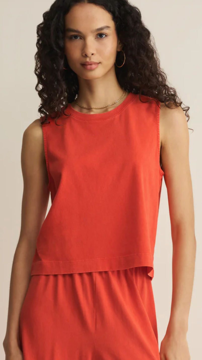 Z Supply Sloane Jersey Tank - Lychee