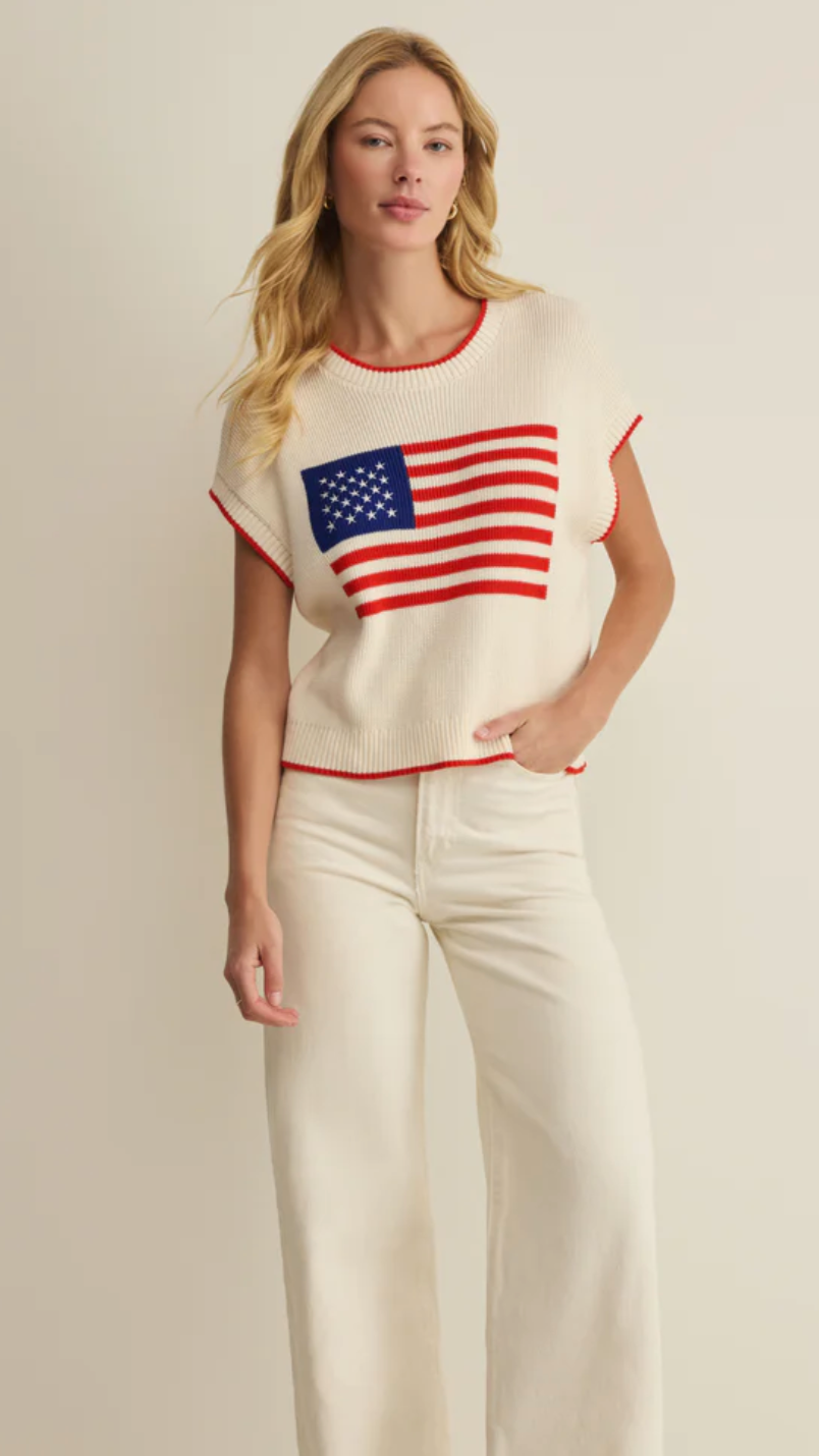 Z Supply Sleeveless Patriot Sweater