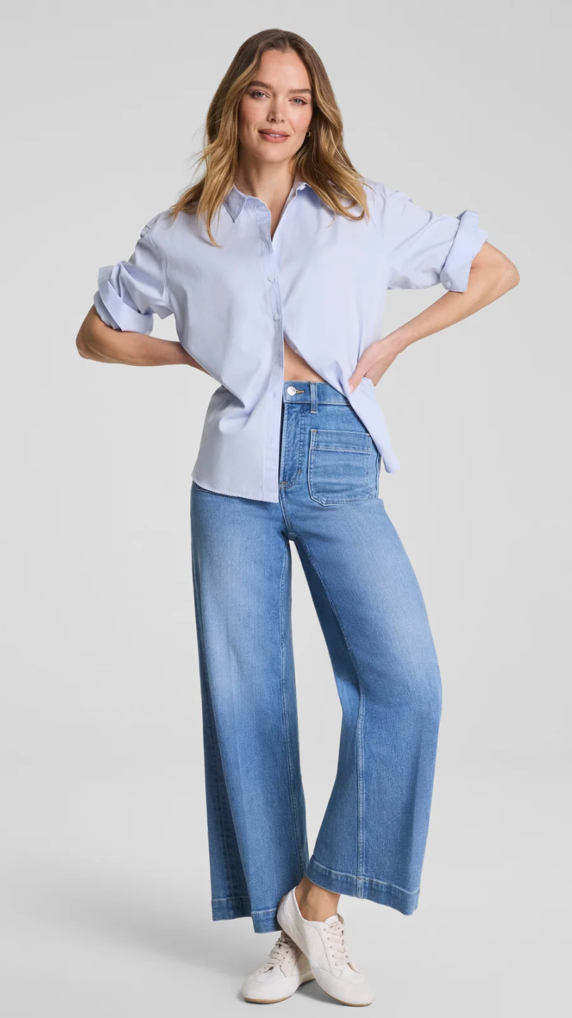 Spanx Wide Leg Jeans with Pockets - Elysian