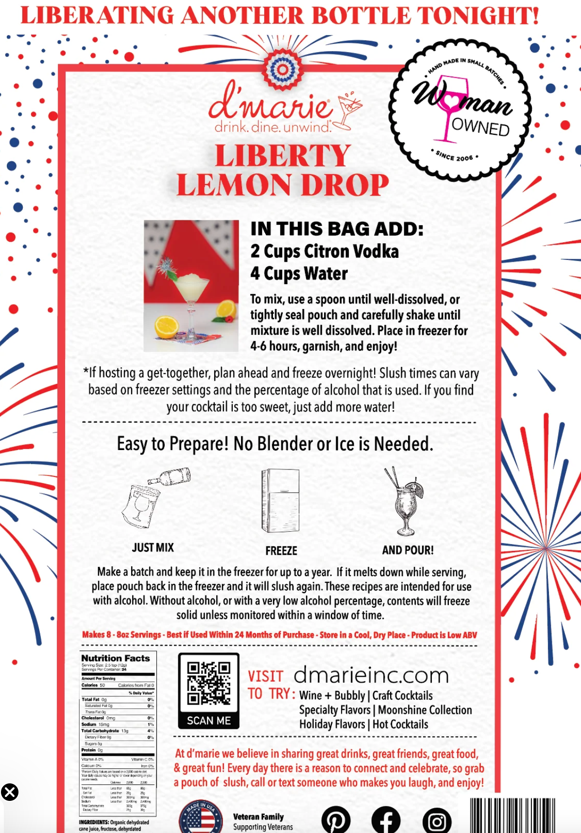 D'Marie Liberty Lemondrop Slush Mix