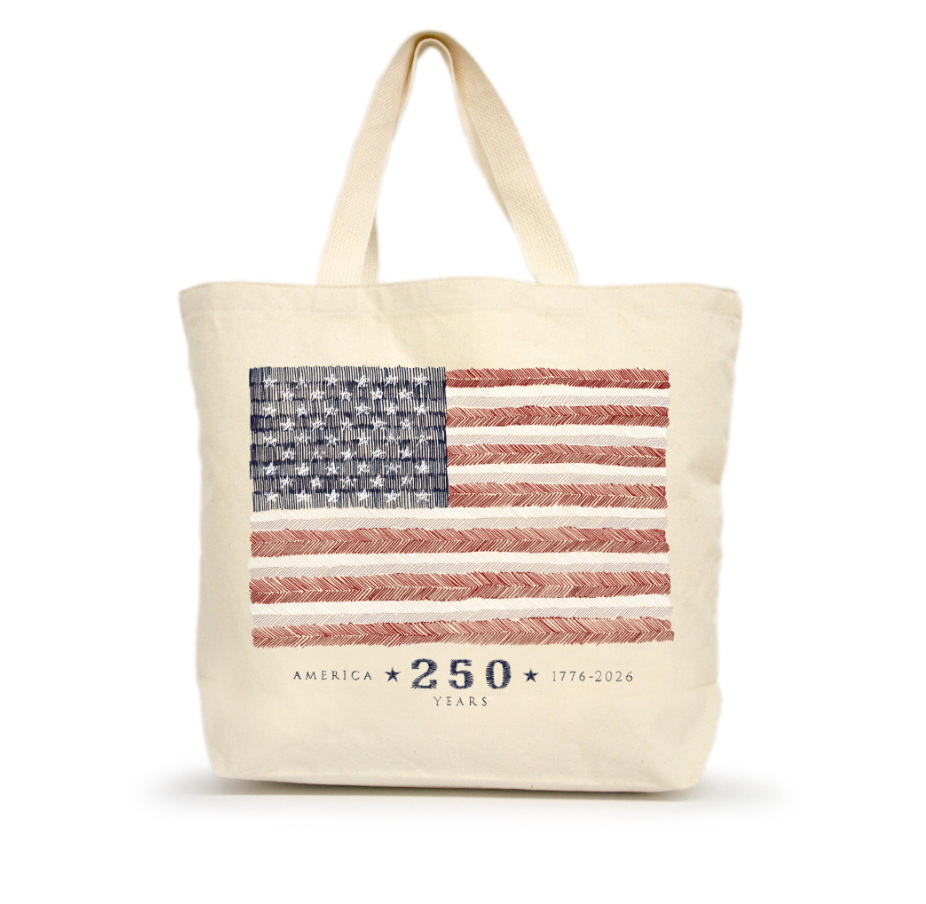 American Flag 250 Tote Bag