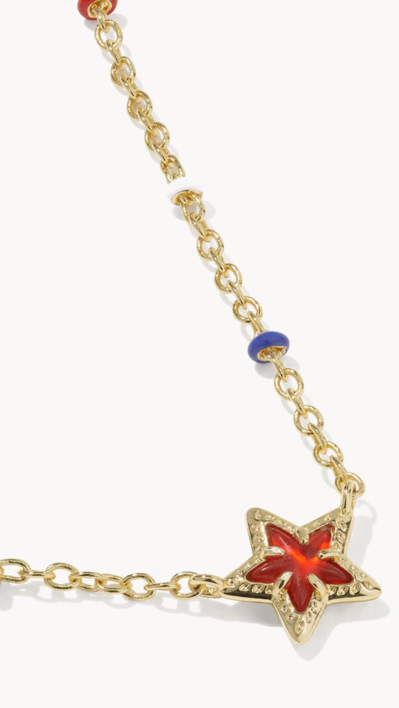 Kendra Scott - Mini Cassidy Pendant Gold/Red