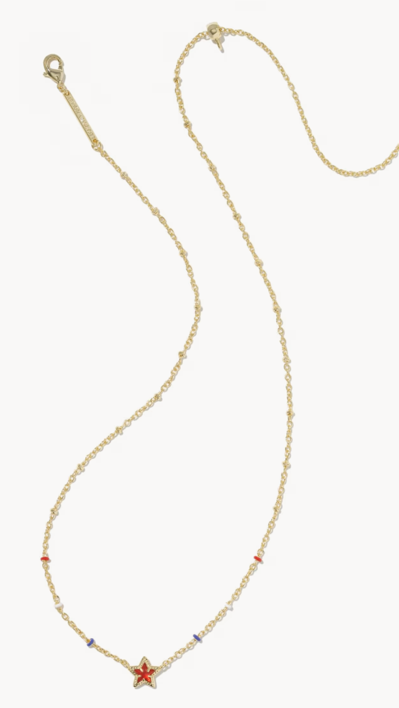 Kendra Scott - Mini Cassidy Pendant Gold/Red